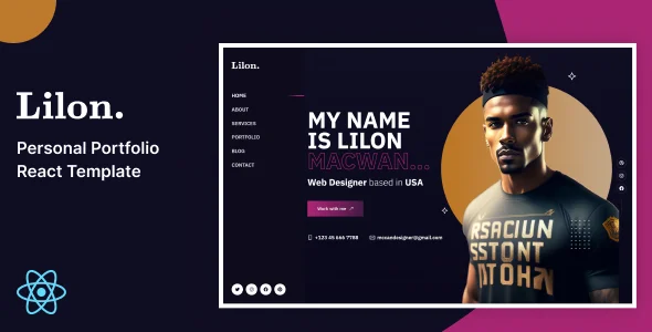 Lilon – Personal Portfolio ReactJs Template